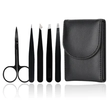 3/5PCS Set Eyebrow Tweezers Point Slant Tip Flat Hook Tip Hair Removal Scissors Stainless Steel with PU Bag CaseMakeup Tools Kit 3/5PCS Set Eyebrow Tweezers Point Slant Tip Flat Hook Tip Hair Removal Scissors Stainless Steel with PU Bag CaseMakeup Tools Kit