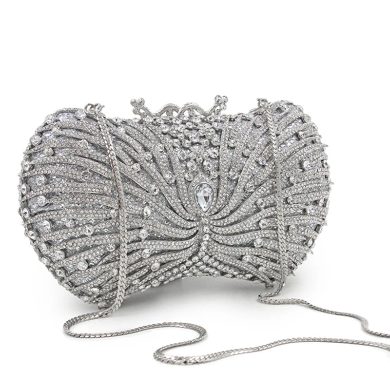 white designer clutch