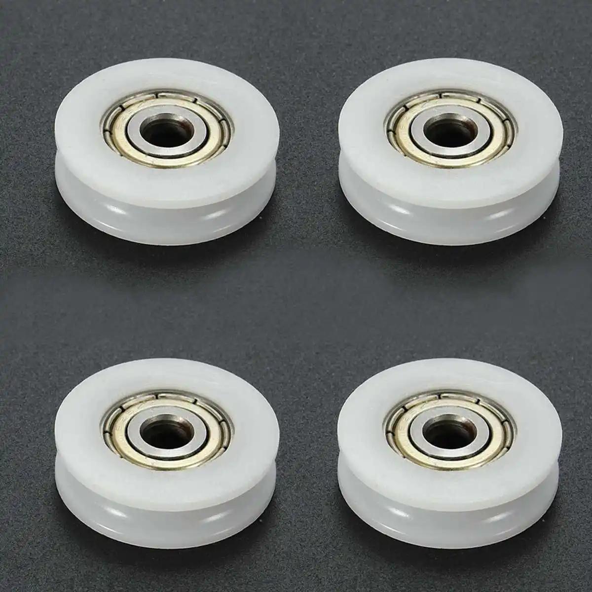 4Pcs 17x5x6mm 695ZZ U Groove Ball Bearing Guide Pulley Wheels Roller for Window 