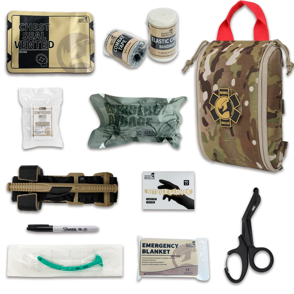 Rhino Qf002m Ifak Military Ifaks Pouch First Aid Kit Survival Outdoor Emergency Kit For Camping