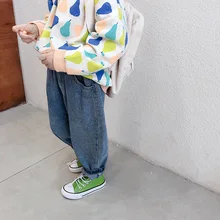 Новинка года; стильные детские брюки сезон осень-зима; детская одежда в Корейском стиле с рисунком лошади для маленьких девочек