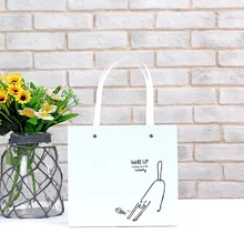 Свадебный экологически чистый цвет Подарочный пакет с узором сумка в настоящее время доступна креативная воловья панель цвета слоновой кости сумка ткань B