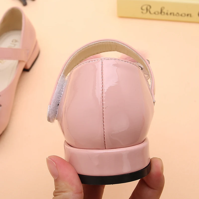 CYSINCOS 2020 Newest Spring Fall Girls Leather Shoes Children Girls Baby Princess Bowknot Patent Single Shoes Kids Dance Shoes