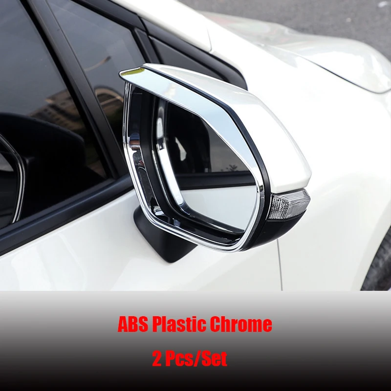 

For Toyota Prius 2016 2017 ABS Chrome Car rearview mirror block rain eyebrow Cover Trim Car Styling Accessories 2pcs