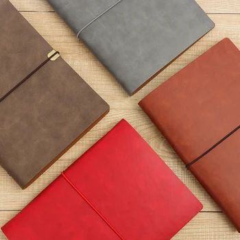 

Soft Leather Notebook B5 Notepad Creative Diary Multi-function Storage 9 Hole Loose Leaf Simple Bandage Planner Notepad