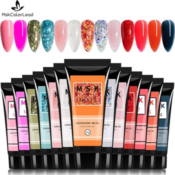

MSK Color Lead 15ML Design Poly Nail Polish Finger Builder Acrylic Gel Nail Art Manicure Color Nail Extend Jelly Poly UV Gel