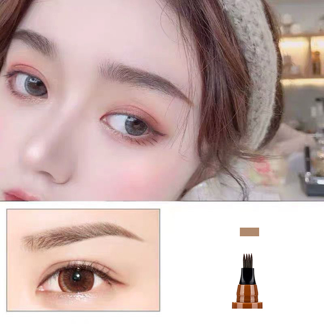 Fork Waterproof Eyebrow Pencil Women 3D Long Lasting Natural Liquid Eye Brow Pen Eyebrow Tint Tattoo Pen Tip Makeup Tools