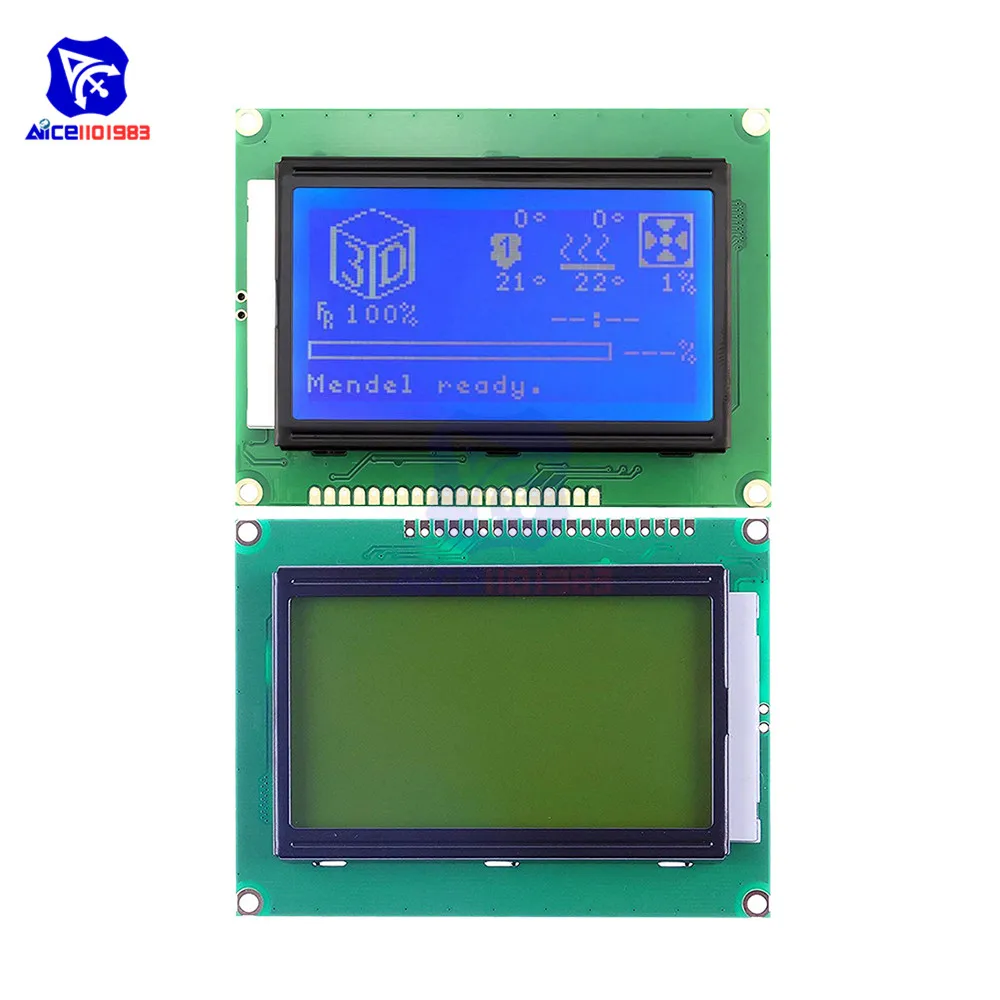 Écran LCD LED par Diymore de 0,96” 128 x 64 Jaune/bleu série I2C IIC OLED pour Arduino Raspberry PI 51 MSP430 STM32 SCR 1 