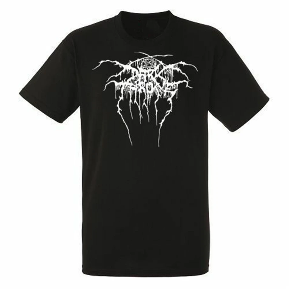 Черная Мужская футболка с логотипом Darkthrone крутая в стиле Харадзюку | одежда