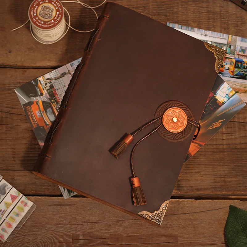 

European Genuine Leather Cover Photo Albums DIY Pictures Collection Notebook Wedding Gift Birthday Anniversary