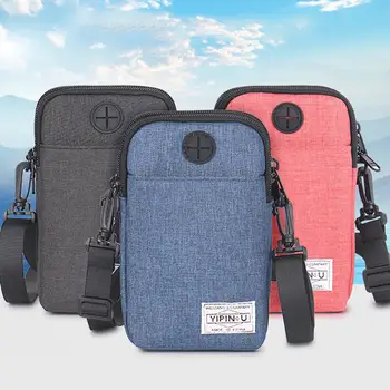 

Waterproof Oxford Cloth Unisex Phone Passport Pouch Travel Purse Crossbody Bag
