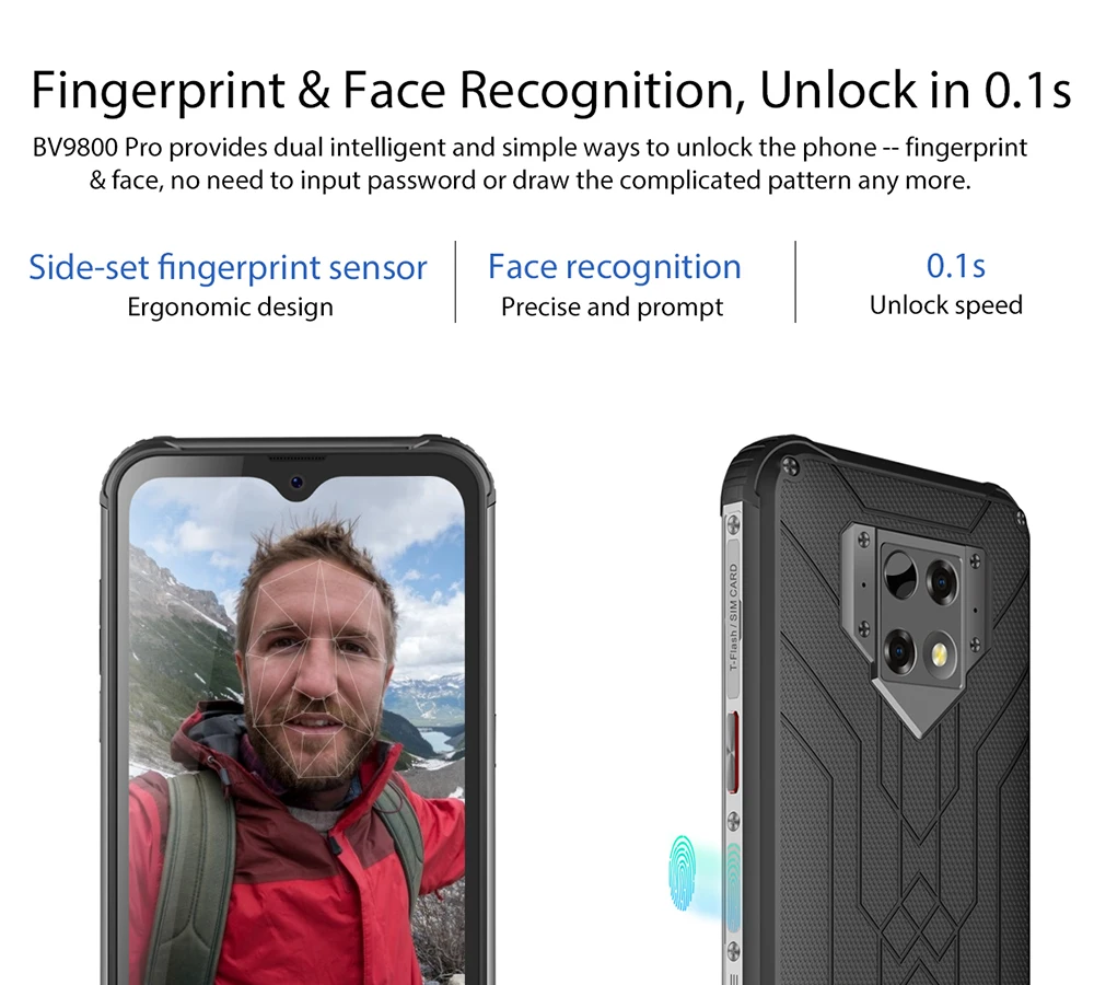 Blackview BV9800 Pro IP68 прочный смартфон 48MP P70 Восьмиядерный Android 9,0 мобильный телефон 6 ГБ+ 128 Гб мобильный телефон тепловизор NFC