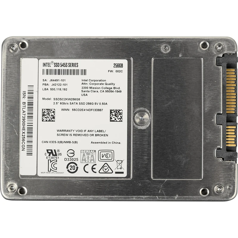 SSD накопитель INTEL 545s Series SSDSC2KW256G8X1 256Гб