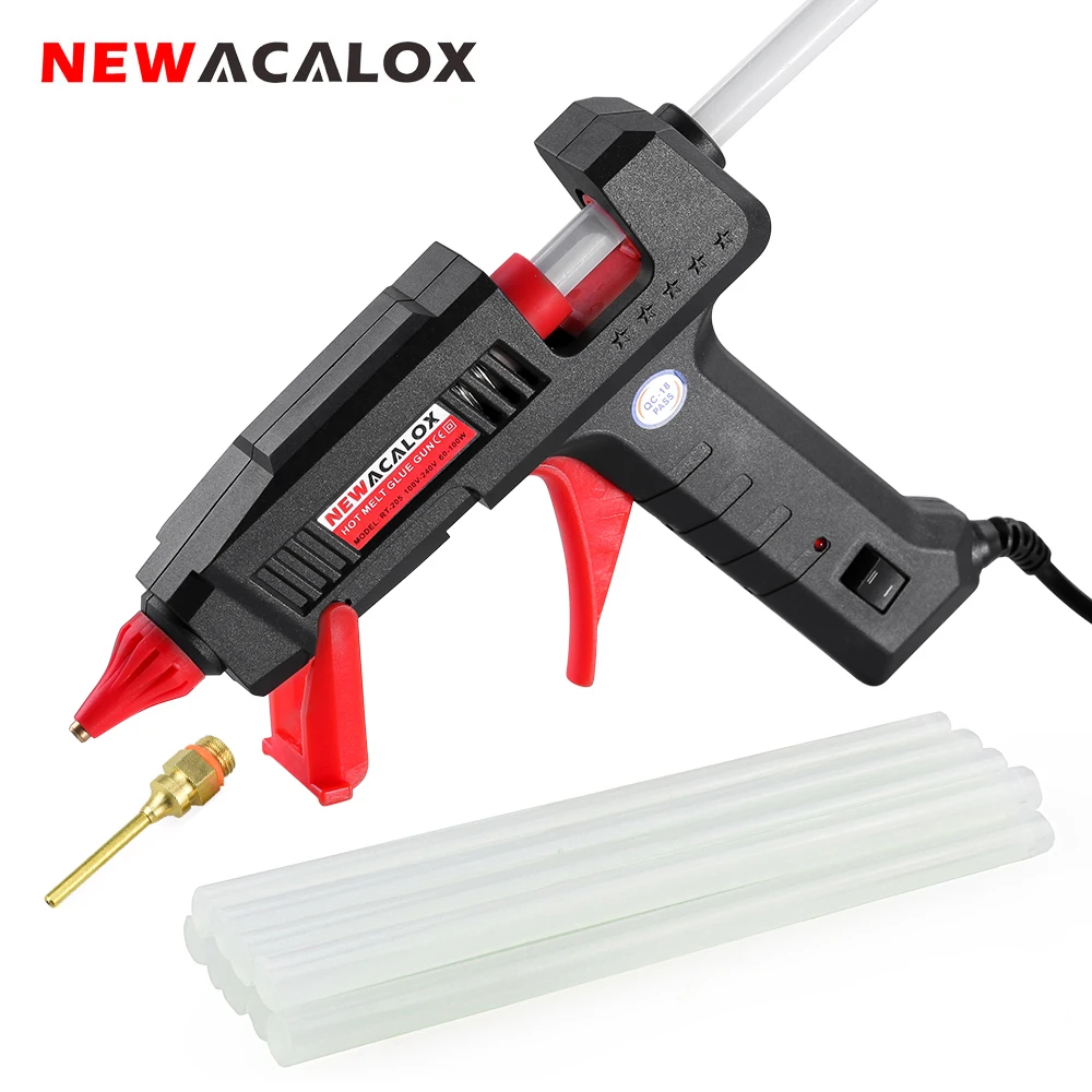 NEWACALOX EU/US 60 Вт 100 вт DIY клеевой пистолет промышленная медная насадка Gluegun 10 шт. 11 мм