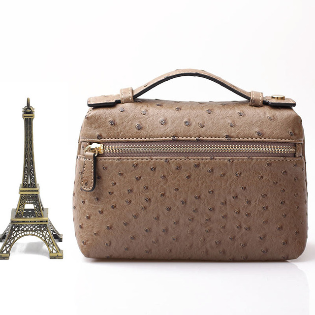 Fashion Designer Handbag Ostrich Pattern Portable Bag Clutch Bag 2022 Lady Hand Bag Purse Make Up Bag Trend Bag