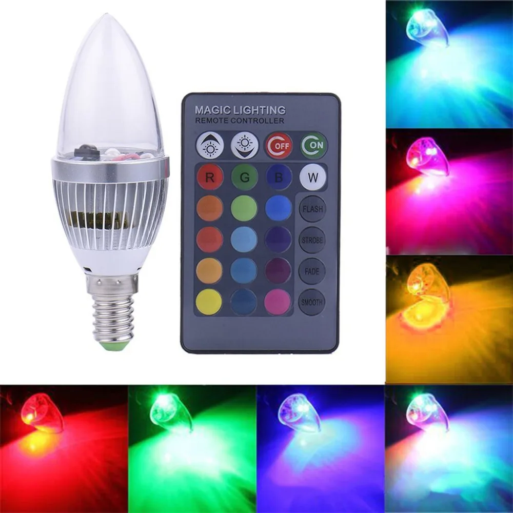 ICOCO 3W электронный RGB светодиодный светильник-свеча с пультом дистанционного управления, светильник, цветная лампа-свеча для рождественской вечеринки, свадебного декора