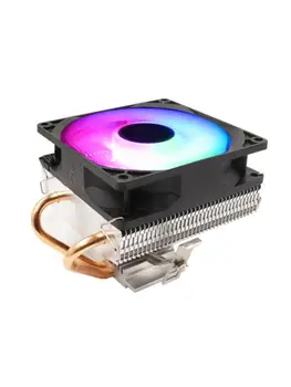 

Silent CPU Cooler LGA/2011/115X/775 3 Pin PC Cooling Radiator 2 Copper Tubes LED