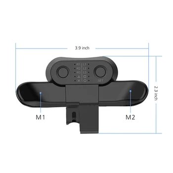 

For PS4 Extended Gamepad Rear Controller Back Button Extender With Turbo Key Adapter for PS4 Controller Accessories