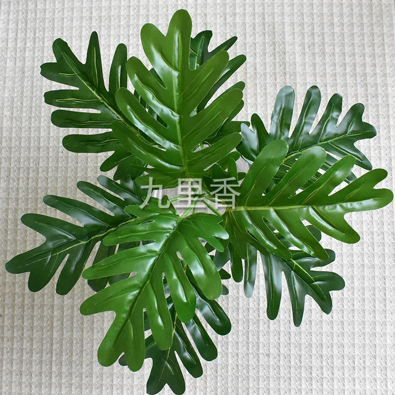 緑色植物大9ヘッド妖精里芋葉積層モデルグリーン滴下観音葉モデル植物壁木の緑vegetatio 人工植物 Aliexpress