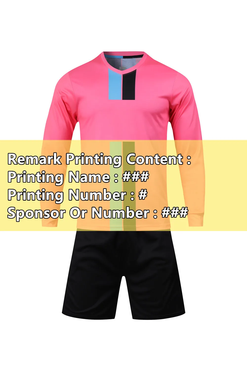 Футбольные майки для взрослых и детей, комплекты одежды для футбола для мальчиков и девочек, детская тренировочная форма с длинными рукавами, спортивный костюм, можно настроить - Цвет: LB2001CX pink