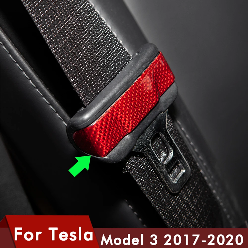Heenvn 2 шт./компл. для Tesla Model 3 реальное углеродное волокно рельефная Пряжка защитная