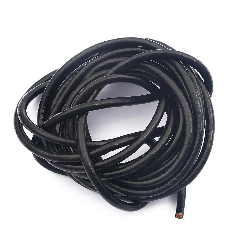 Genuine Leather Round Rope Cord Beading Cords String Strap For DIY Sewing Woven Necklace Bracelet Supplies
