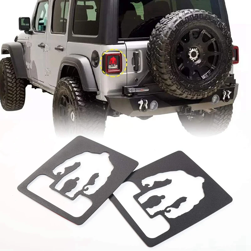 Автомобильный задний светильник, декоративная крышка для Jeep Wrangler JL, автомобильные аксессуары, 2 шт