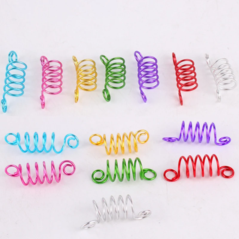 50PCS Mixed Color Dreadlock Beads Adjustable Hair Braids Rings Cuff Clips Tubes Charm Jewelry Accessories Extension 2