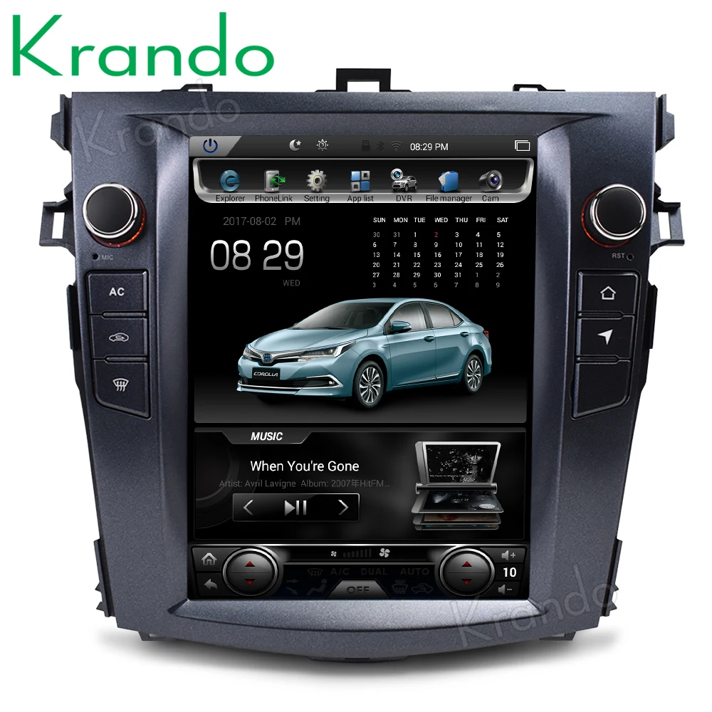 Flash Deal Krando Android 7.1 10.4" Tesla Vertical screen car multimedia player GPS for toyota Corolla 2008-2012 radio navigation system 1 Flash Deal Krando Android 7.1 10.4" Tesla Vertical screen car multimedia player GPS for toyota Corolla 2008-2012 radio navigation system 1