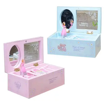 

Girls Music Box Dance Rotary Rectangle Jewelry Storage Box Xmas Birthday Present
