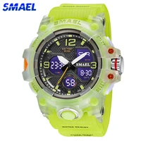 SMAEL Top Luxury Watches Men Sports Student Watch Dual Display Digital Quartz Waterproof Military Wristwatch Male Clock Relogios