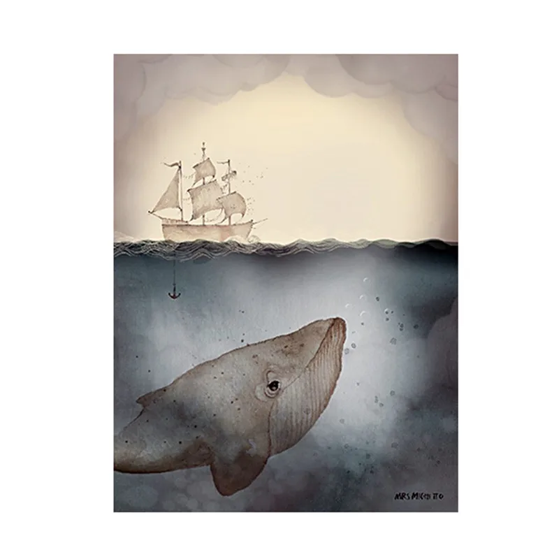 Escandinavo-ms-coelho-cisne-cartazes-desenho-animado-ber-rio-arte-impress-o-parede-imagem-da-lona (5)