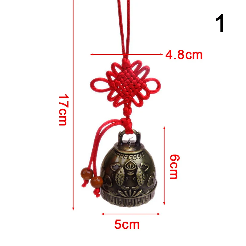 Antique Copper Wind Bell Lucky Fengshui Wind Chime Metal Garden Windchime Hanging Ornament Indoor Outdoor Decoration