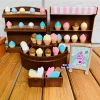 1/12 Forest Rabbit Animal Family Icecreamshop Set Toy Miniature Dollhouse Furniture Accessories Birthday Gift Toys For Girls 5