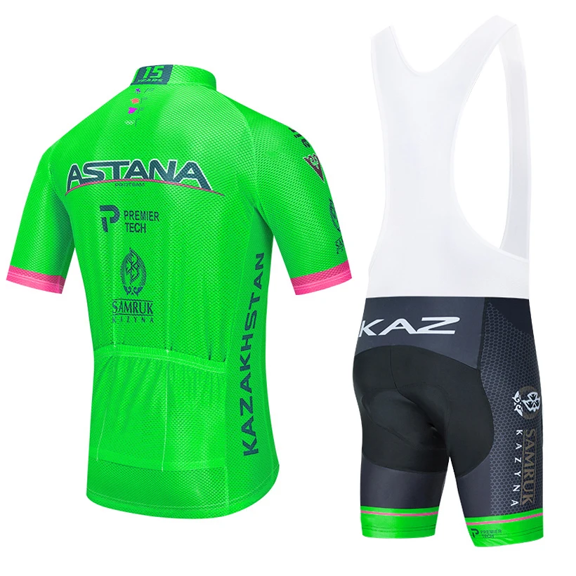 TEAM 2020 ASTANA cycling jersey bike shorts Clothing Ropa Ciclismo mens Fluor summer quick dry pro bicycle Maillot Pants wear