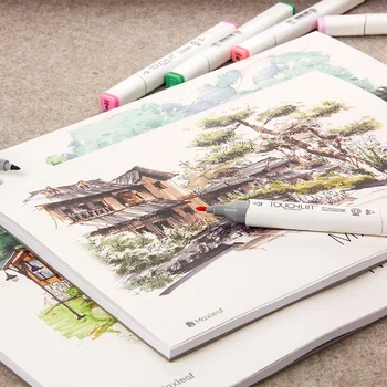 

32 Sheets A4 Notebook Paper Marker Pad Marker Book Student Coloring Design for Sketch Cute Draw book School Art Supplies