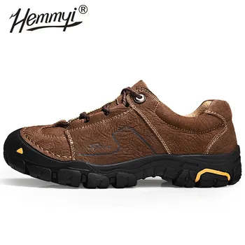 

Hemmyi New High Quality Outdoor Hiking Shoes Men Anti-collision Toe Head Cushioning Walking Shoes Non-slip Men's Hiking Sneaker