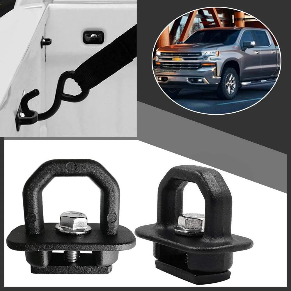 4pcs Tie Down Anchors Truck Bed Side Wall Anchor for 07-18 Chevy Silverdo GMC Sierra 15-18 Chevy Colorado GMC Canyon Pickup DZ97903 
