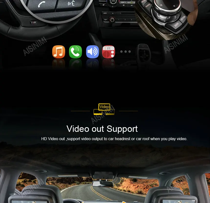 AISINIMI Android 9,0 PX6 автомобильный dvd-плеер для BMW X1 E84 CIC система с оригинальным экраном аудио gps стерео монитор в одном