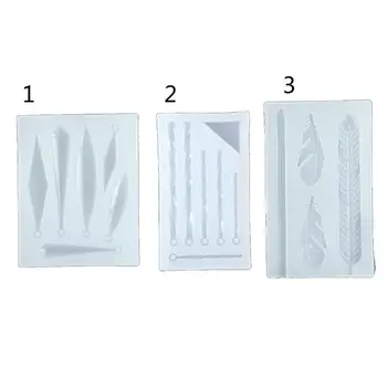

DIY Earring Necklace Mold Bar Pendant Silicone Epoxy Resin Molds Jewelry Tools