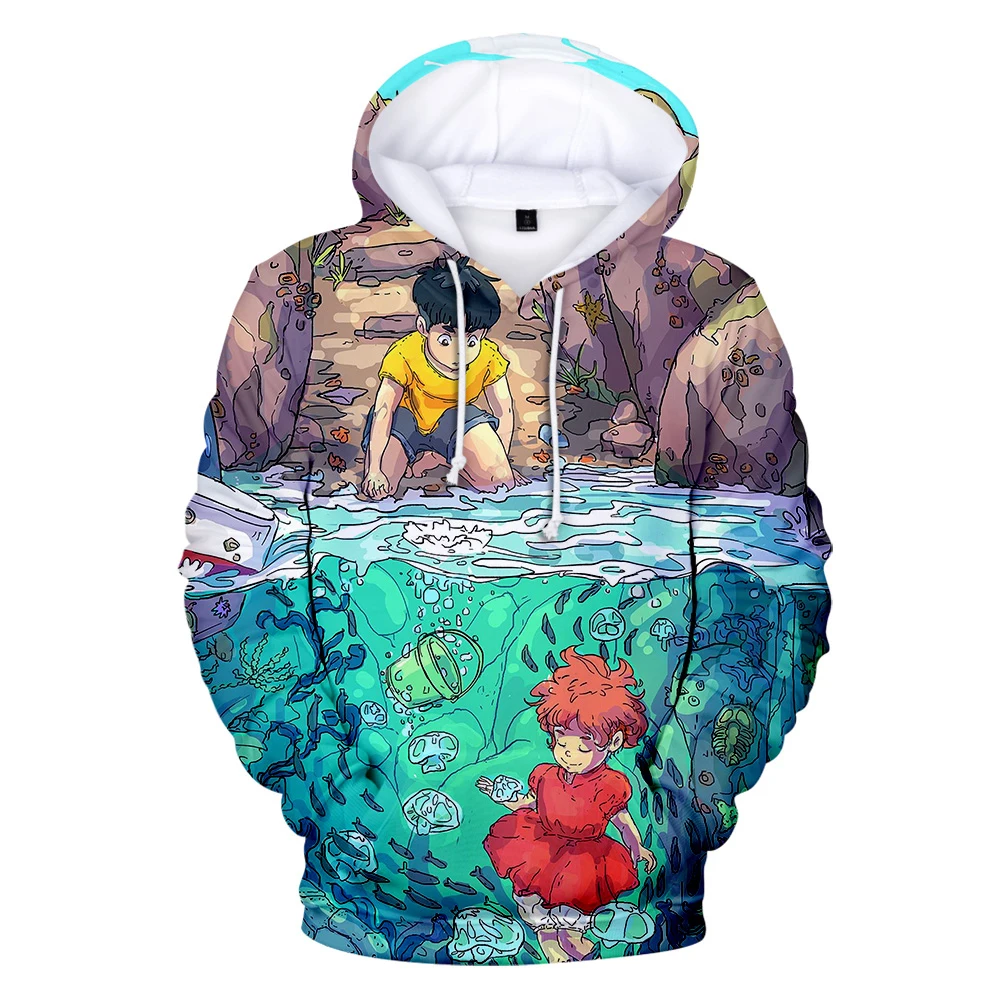 

Animation Ponyo On The Cliff 3D Print kids anime Hoodie Sweatshirt Fashion Casual Sweatshirt Harajuku boy/girl's Oversized Hoody