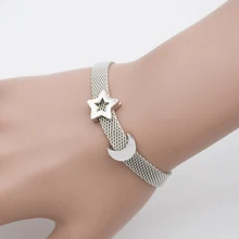 Mingshang посеребренный hgih качественный panhome REFLEXIONS сетчатый Браслет Звезда и Луна и женский браслет-Шарм подарок