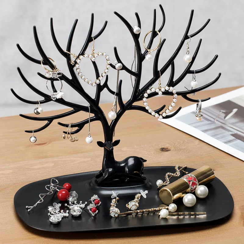 

Deer Jewelry Stand Earrings Necklace Ring Pendant Bracelet Jewelry Display Stand Tray Tree Storage jewelry Organizer Holder