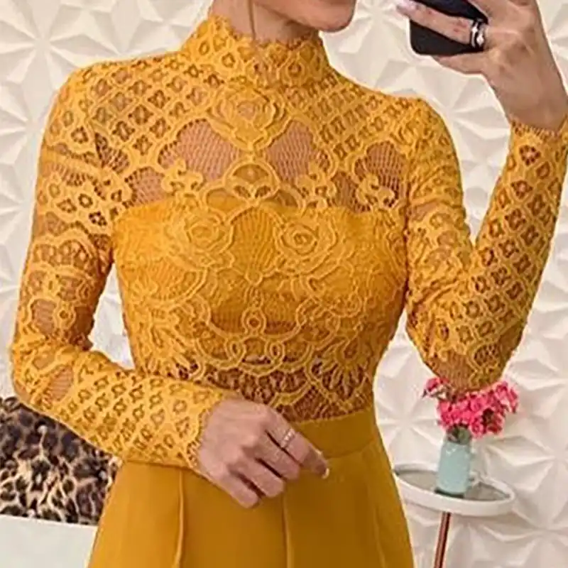 lace bell bottom jumpsuit