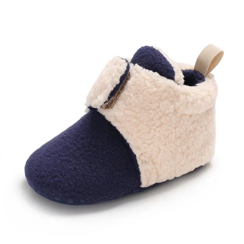 Baby Cotton Toddler Shoes Infant Crib Shoes Girl Winter Shoes First Walkers Baby Soft Soled Non-slip Footwear for Newborns Baby
