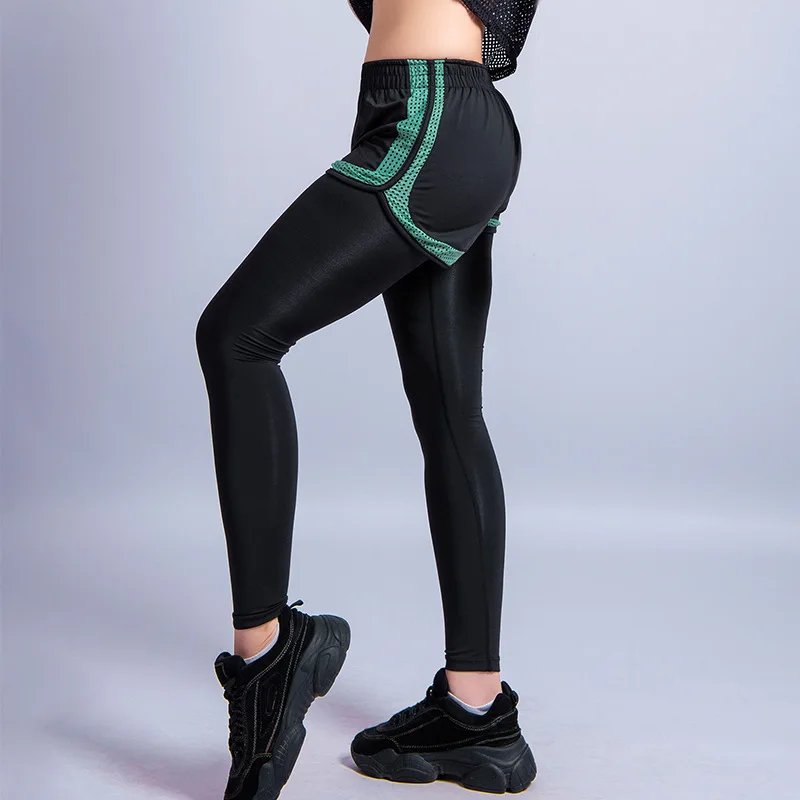 

Cross Border New Style Athletic Pants Women's Ultra-stretch Quick-Dry Mock Two-Piece Leggings Fitness Slimming Yoga Tight-Fit Lo