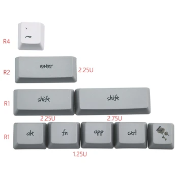 

73 Key Dye Sublimation Keyboard Keycap PBT OEM Snowflake Plum For GH60 GK61 GK64