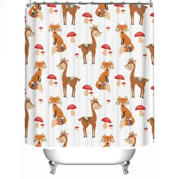 

Adorable Animal Seamless Pattern Personal Vector Shower Curtain Shower Curtain