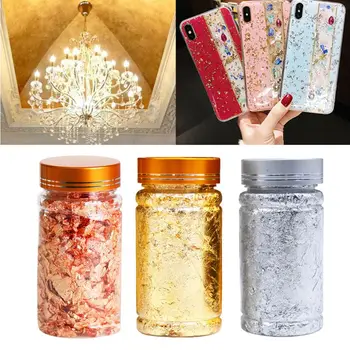 

3g Gold Silver Foil Decorative Paper Resin Mold Fillings Shiny Sequins Glitters Filling Materials Resin Jewelry Making