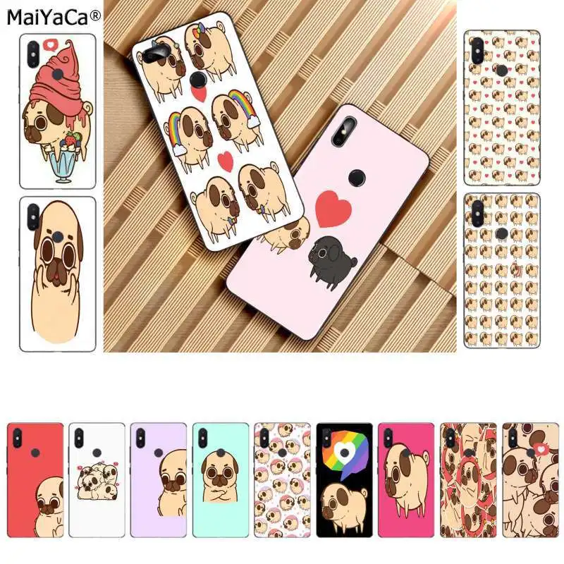 MaiYaCa Lucu Corgi Puglie Pug DIY Dicat Indah Ponsel Case untuk Xiaomi 8 9 Se Redmi 6 Pro 6A 4X 7 Dicatat 5 7 Ponsel